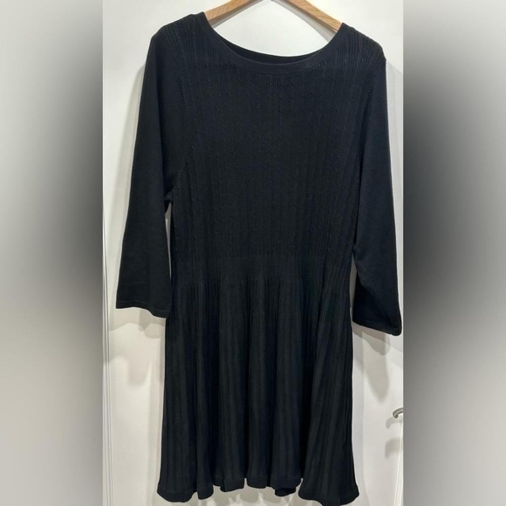 Style & Co Sweater Dress with Pleated Skirt